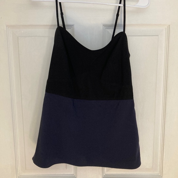 All Saints Block Slip Shirt Fitted Blue and Black Size US 6 UK 10. - Picture 1 of 4